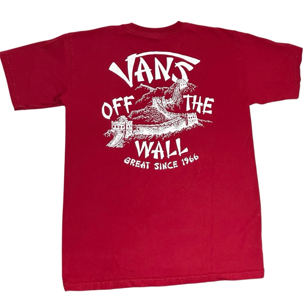 Vans Small Red T-Shirt Skater Casual Sk8